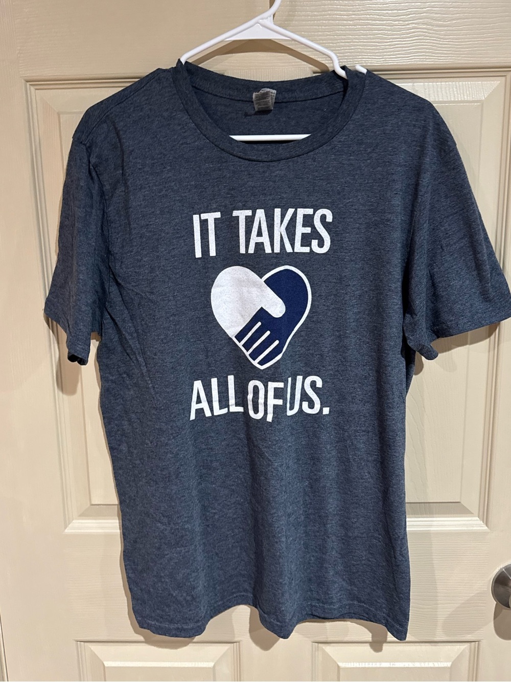 Gildan Navy Short Sleeve Graphic Tee "It Takes All of Us"